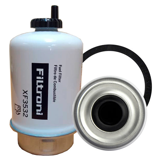 XF3532 FILTRONI Filtro de Combustible tipo Fuel Manager Maquinaria Agricola John Deere Reemplaza Caterpillar 1005593, 1383098  John Deere RE52987, RE53400, RE62419, RE509031