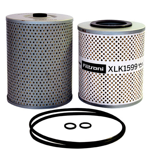 XL1599K FILTRONI Kit de 2 Filtros de Aceite tipo Cartucho Motores Mitsubishi FUSO Reemplaza 31240-53054