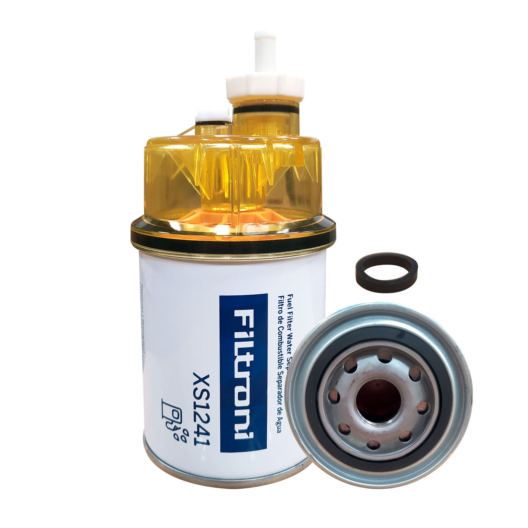 XS1241K FILTRONI Kit de Filtro de Combustible Separador de Agua  Ford Cargo 815C Reemplaza Cummins FS1241B Incluye Vaso (Tazon) XE0014S P502516 33421 BF1282O WPS1282 ASV1282SP