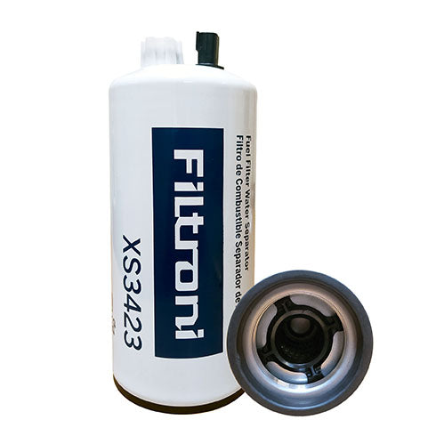 XS3423 FILTRONI Filtro Combustible Separador de Agua con Sensor con Drenaje Camiones Kenworth  con Motores Cummins Reemplaza FS1040
