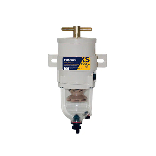 XS500FH FILTRONI PortaFiltro  de Combustible Separador de Agua tipo Turbina 60 GPH para Motores Diesel 300 HP Max Reemplaza Parker Racor 500FG  (Incluye elemento XS2010)
